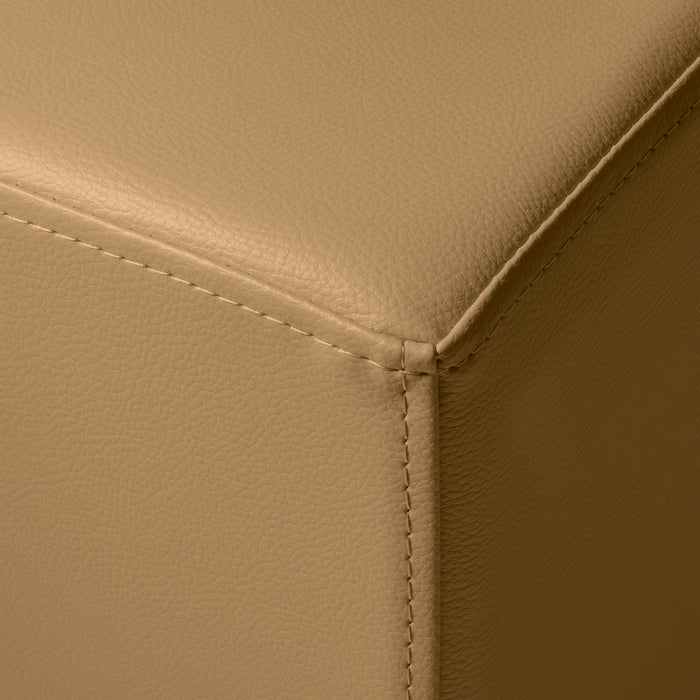 Avalon Pouf Rigid Rectangle Faux Leather Mamba Trendy Larg. 120 cm, Depth 45 cm, Height 43 cm