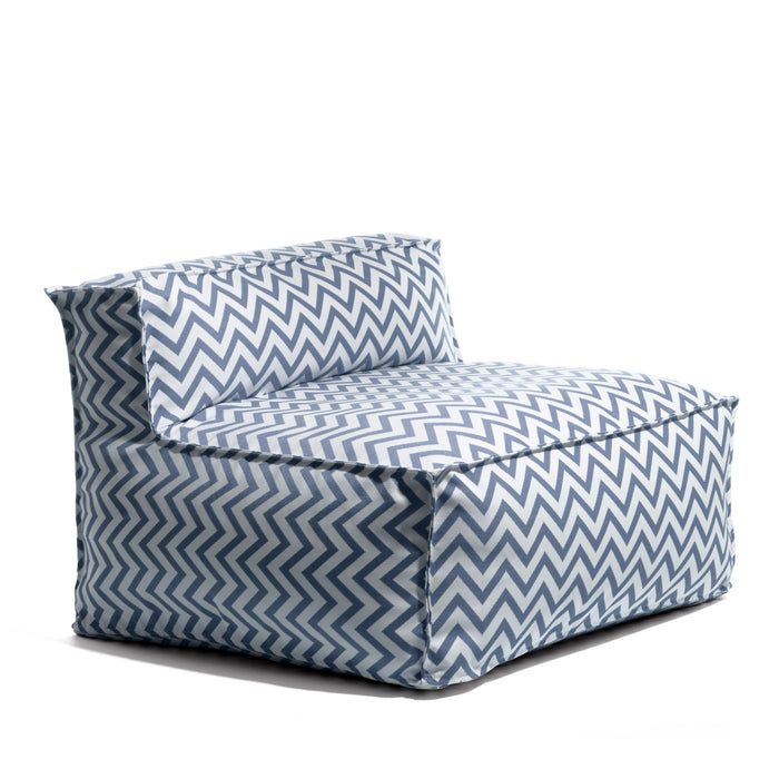 Deluz 1 seater pouf armchair for outdoor in Funny fabric dim: 98x98x65 cm