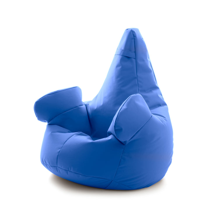 Pouf poltrona sacco con braccioli Ploof, Avalon in tessuto poliestere Jive per interno Imbottito. Dim: Ø85 x H90 cm