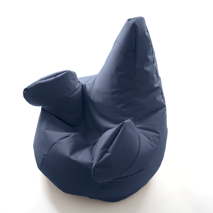 Pouf poltrona sacco con braccioli Ploof, Avalon in tessuto poliestere Jive per interno Imbottito. Dim: Ø85 x H90 cm