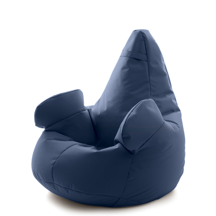 Pouf poltrona sacco Gigante XL con braccioli Ploof, sfoderabile con sacca interna, Avalon in tessuto poliestere Jive per interno Imbottito, Antistrappo, Impermeabile Dim: Ø95 x H105 cm