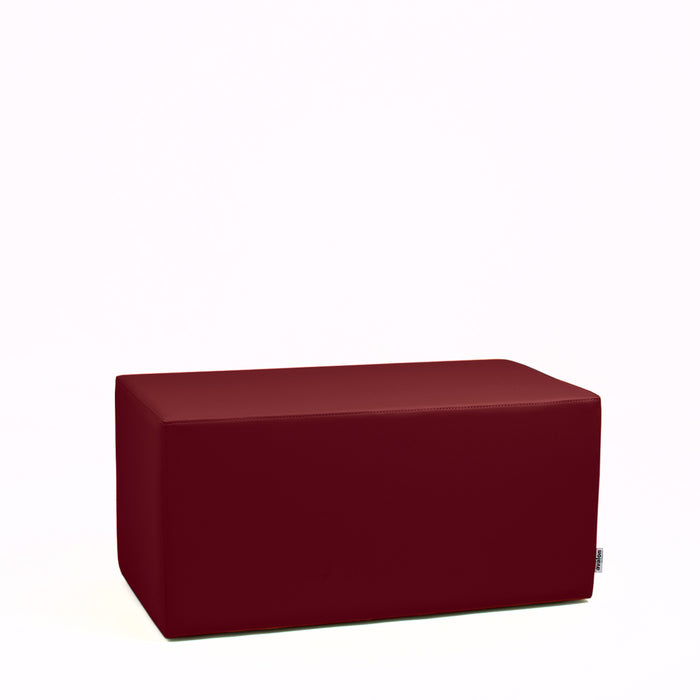Outlet - Avalon Pouf Rigido Rettangolo Similpelle Mamba Trendy Classe 1-IM Ignifugo per Interno ed Esterno. Dim: Larg. 90 cm X Prof. 45 cm X Alt. 43 cm Colore Bordeaux