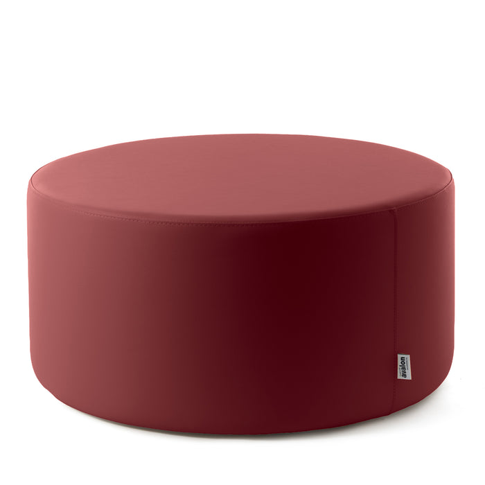 Avalon Tavolino Pouf cilindro rigido Similpelle Mamba Trendy Classe 1-IM Ignifugo per Interno ed Esterno. Dim: Ø90 cm X H40 cm