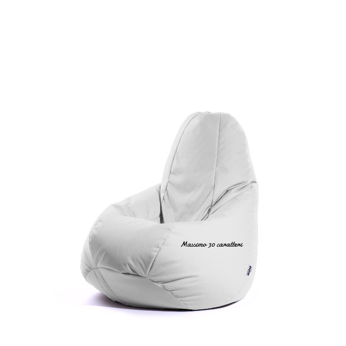 BAG M Jive medium bean bag pouf in fabric for indoor use, size 68 x 107 cm