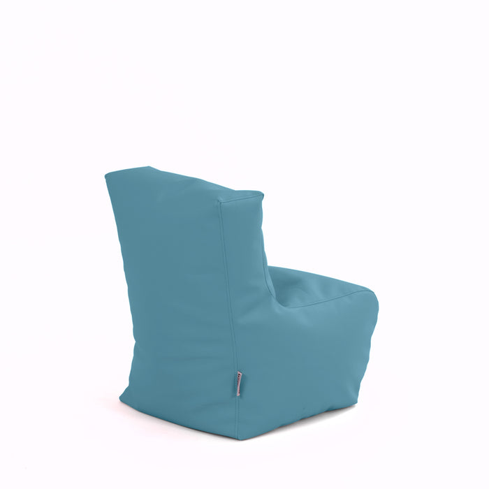Discounted - Avalon Pouf Armchair Mini-Lady Classic Jazz Faux Leather Dimensions 40x40 cm, h 55 cm Color Sky