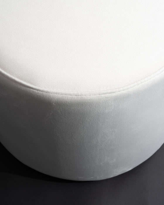 Pouf cilindro rigido in Velluto Premium per Interno. Dim: Ø45 cm X H43 cm