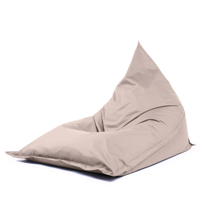 Pouf Shongo grande a forma di triangolo sfoderabile con Sacca Interna in tessuto Samba per esterno Antistrappo, Impermeabile, dim: 140x175 cm