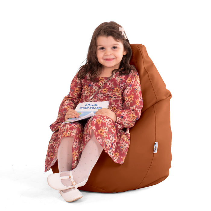Pouf Armchair Sacco for children BAG Leatherette Jazz dim. 56x56x76 cm - 100 Liters Made in Italy