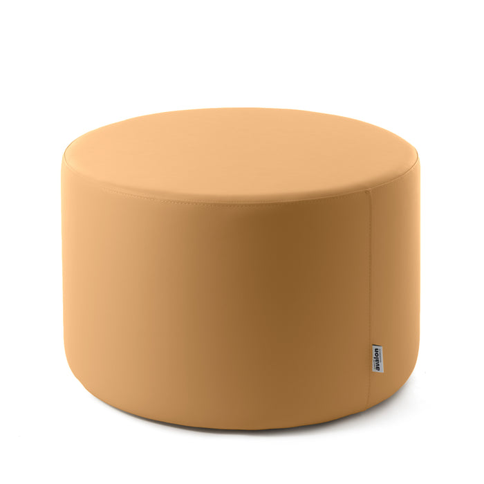 Avalon Rigid Cylinder Pouf Table in Mamba Trendy Faux Leather, Class 1-IM, Fire Retardant, for Indoor and Outdoor Use. Dimensions: Ø70 cm X H40 cm 