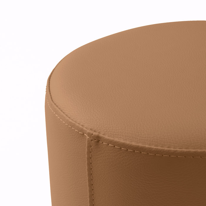 Avalon Mamba Trendy Rigid Cylinder Pouf Table in Faux Leather Diam. 70 Cm, Height 43 Cm