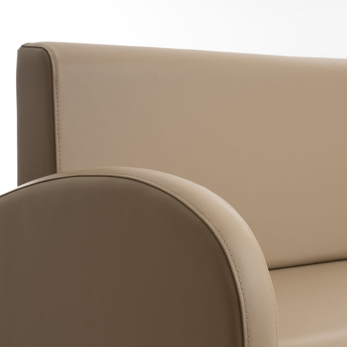Sofá 3 plazas para restaurante Essence en ecopiel Mamba Dim 150x62xH88