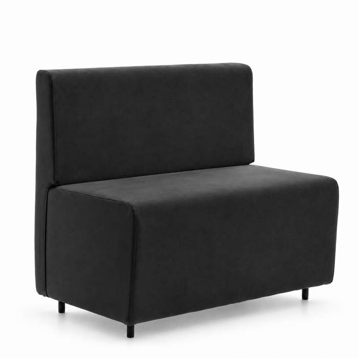 Sofá 2 plazas para restauración Essence en ecopiel Mamba Dim 100x62xH88