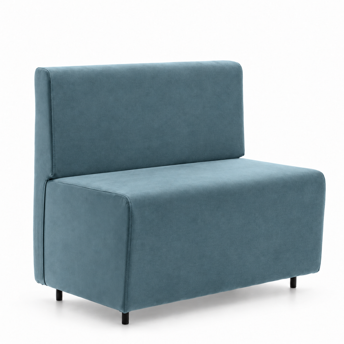 Sofá 2 plazas para restauración Essence en ecopiel Mamba Dim 100x62xH88