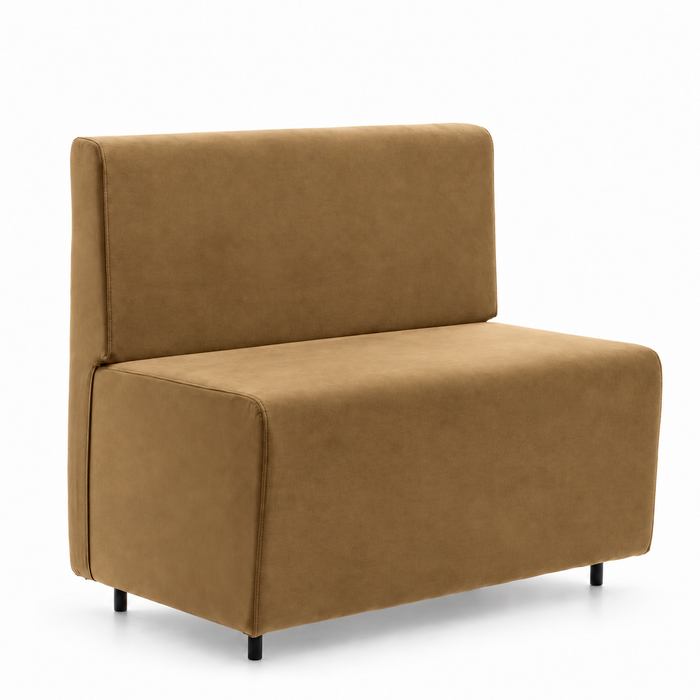Sofá 2 plazas para restauración Essence en ecopiel Mamba Dim 100x62xH88