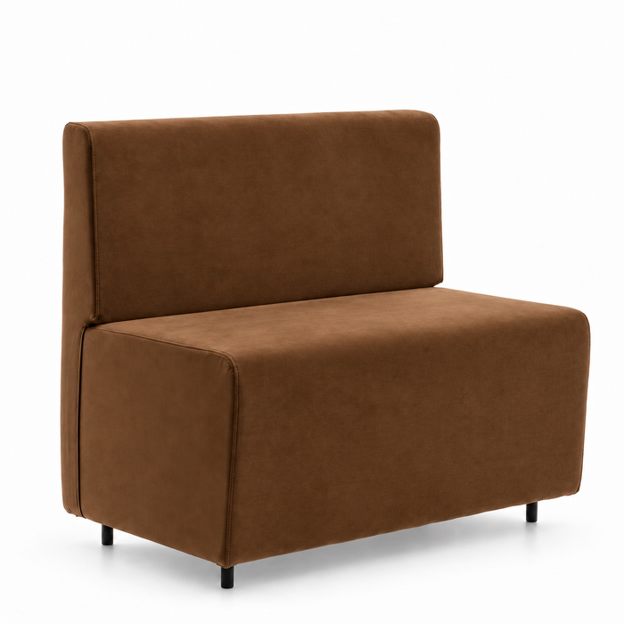 Sofá 2 plazas para restauración Essence en ecopiel Mamba Dim 100x62xH88
