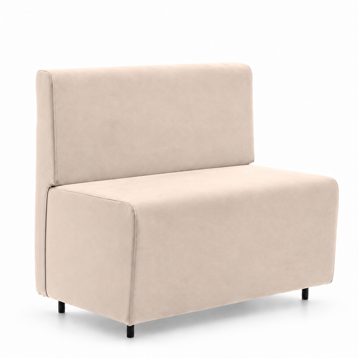 Sofá 2 plazas para restauración Essence en ecopiel Mamba Dim 100x62xH88