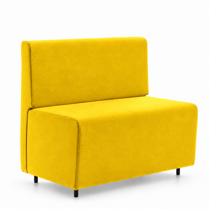 Sofá 2 plazas para restauración Essence en ecopiel Mamba Dim 100x62xH88