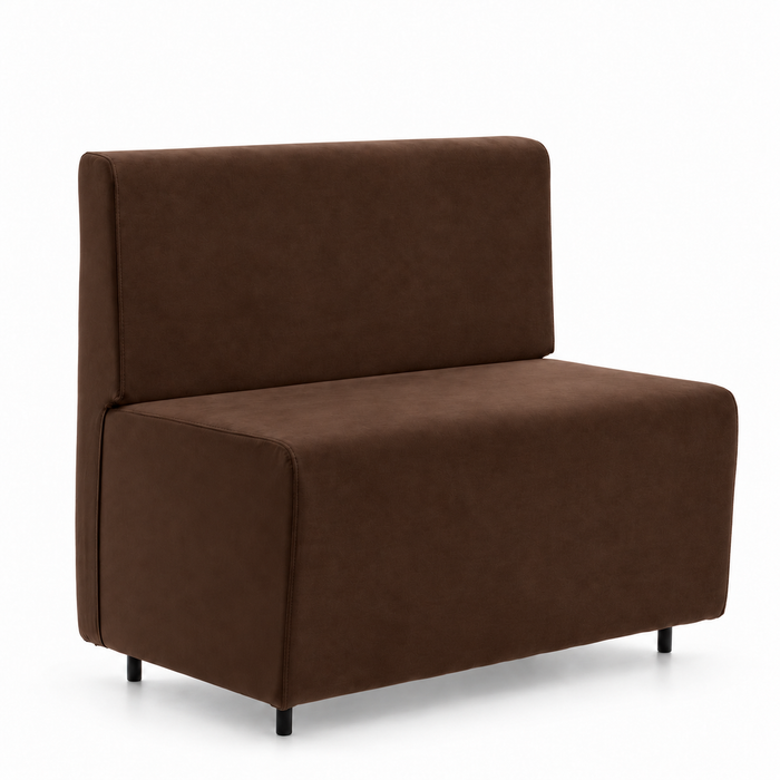 Sofá 2 plazas para restauración Essence en ecopiel Mamba Dim 100x62xH88