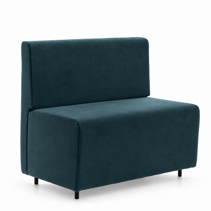 Sofá 2 plazas para restauración Essence en ecopiel Mamba Dim 100x62xH88