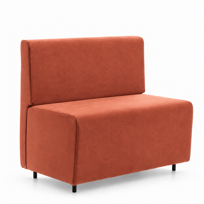 Sofá 2 plazas para restauración Essence en ecopiel Mamba Dim 100x62xH88