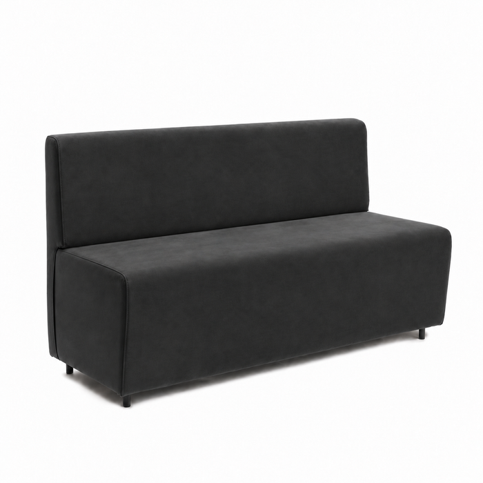 Sofá 3 plazas para restaurante Essence en ecopiel Mamba Dim 150x62xH88