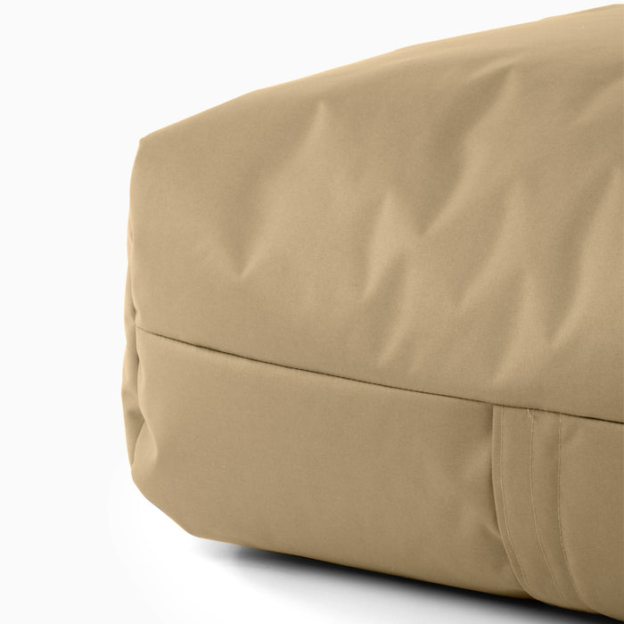 Gaia large square soft pouf in Jive fabric for interior dim 80x80x30 cm