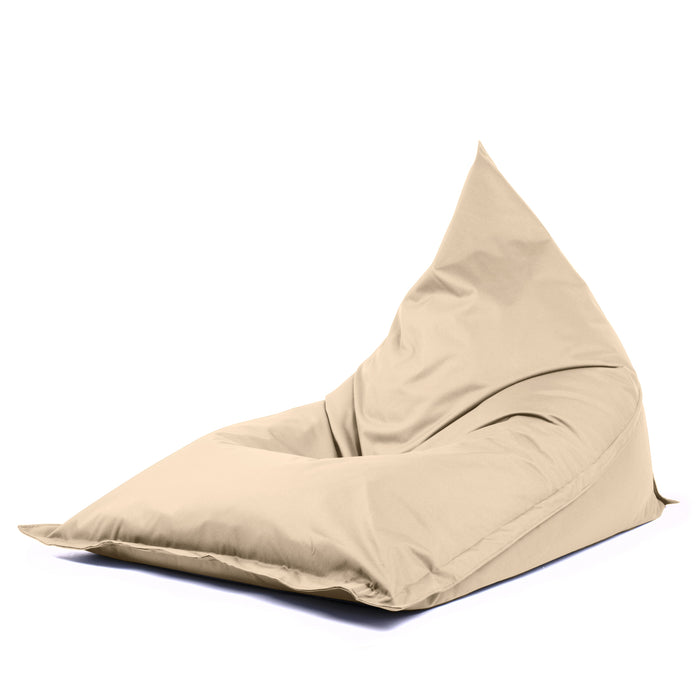 Pouf Shongo grande a forma di triangolo sfoderabile con Sacca Interna in tessuto Samba per esterno Antistrappo, Impermeabile, dim: 140x175 cm