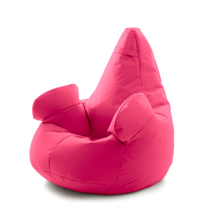 Pouf poltrona sacco Gigante XL con braccioli Ploof, sfoderabile con sacca interna, Avalon in tessuto poliestere Jive per interno Imbottito, Antistrappo, Impermeabile Dim: Ø95 x H105 cm