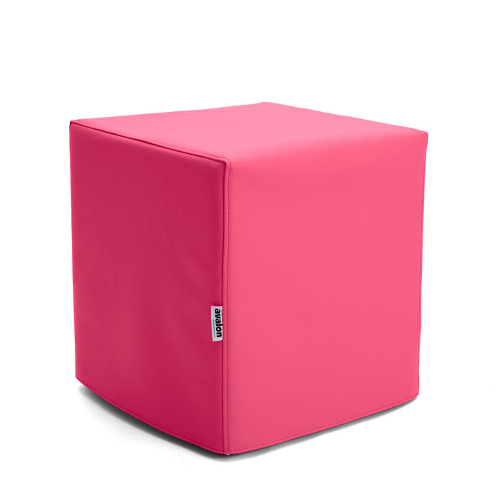 Pouf Cubo Rigido Sfoderabile 40x40 cm in Ecopelle Antimacchia o Velluto Avalon – Design Moderno Made in Italy