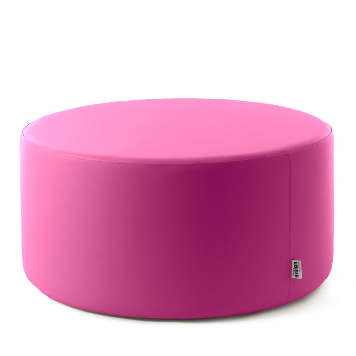Avalon Tavolino Pouf cilindro rigido Similpelle Mamba Trendy Classe 1-IM Ignifugo per Interno ed Esterno. Dim: Ø90 cm X H40 cm