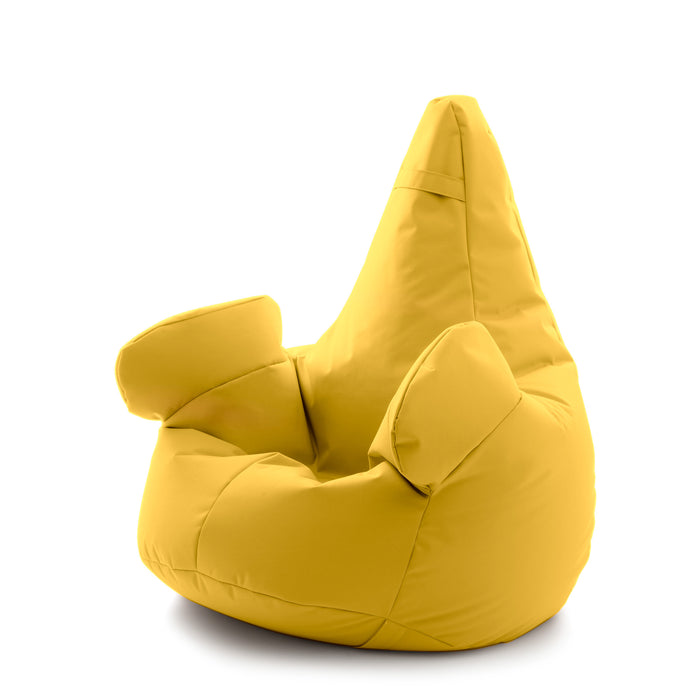 Pouf poltrona sacco con braccioli Ploof, Avalon in tessuto poliestere Jive per interno Imbottito. Dim: Ø85 x H90 cm