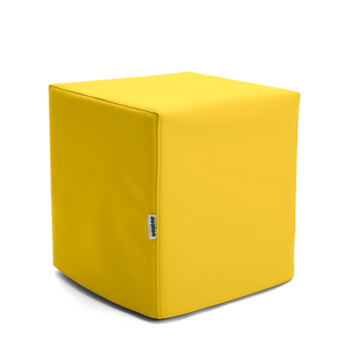 Pouf Cubo Rigido Sfoderabile 40x40 cm in Ecopelle Antimacchia o Velluto Avalon – Design Moderno Made in Italy