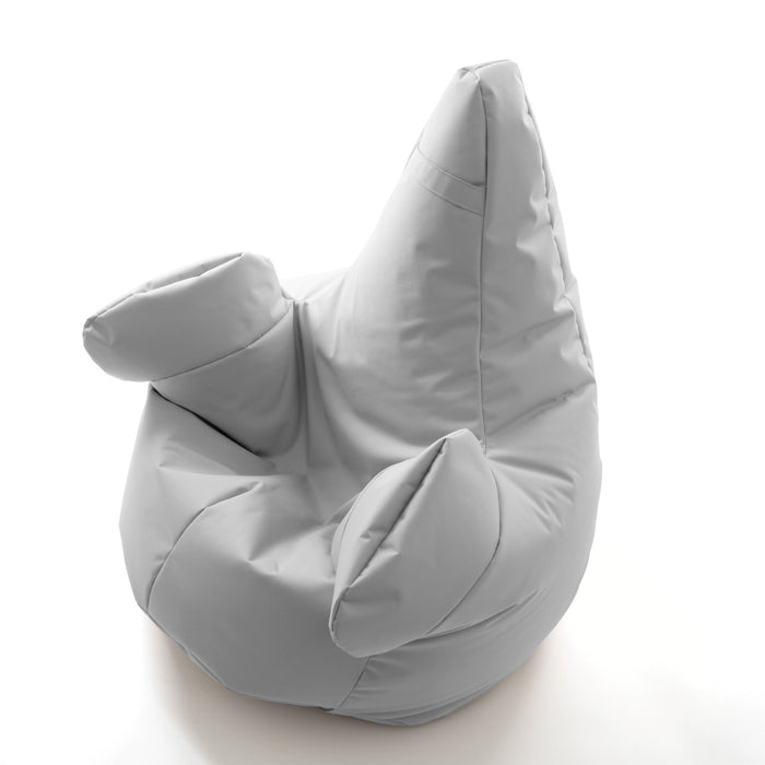 Pouf poltrona sacco con braccioli Ploof, Avalon in tessuto poliestere Jive per interno Imbottito. Dim: Ø85 x H90 cm