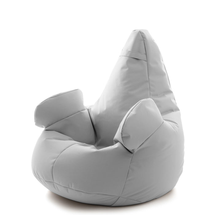 Pouf poltrona sacco Gigante XL con braccioli Ploof, sfoderabile con sacca interna, Avalon in tessuto poliestere Jive per interno Imbottito, Antistrappo, Impermeabile Dim: Ø95 x H105 cm