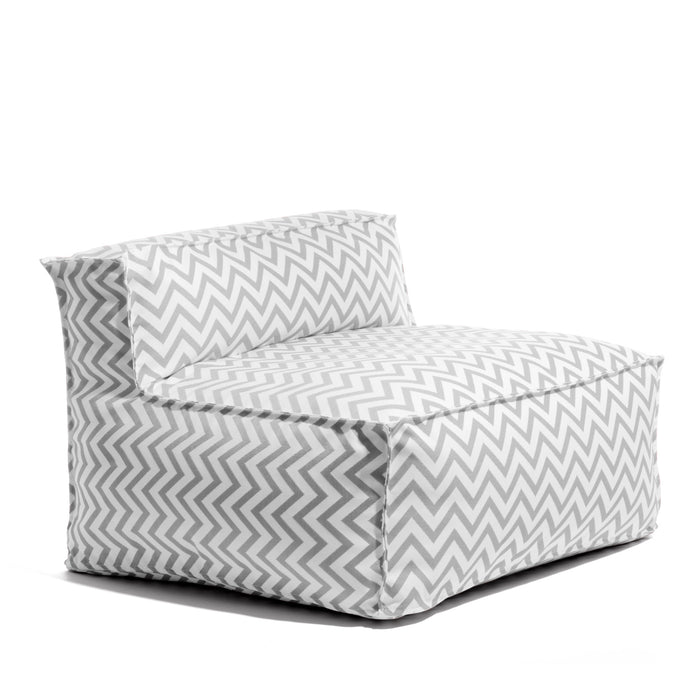 Deluz 1 seater pouf armchair for outdoor in Funny fabric dim: 98x98x65 cm