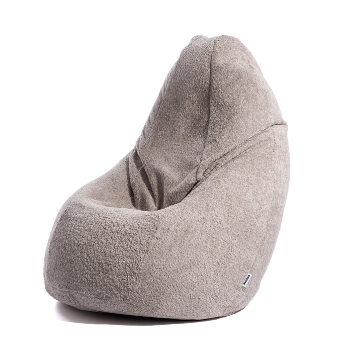 Pouf Poltrona Sacco Grande BAG L Avalon in tessuto Bouclè per interno dim. 80 x 125 cm