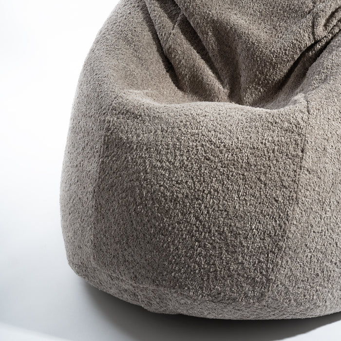 Pouf Poltrona Sacco Grande BAG L Avalon in tessuto Bouclè per interno dim. 80 x 125 cm