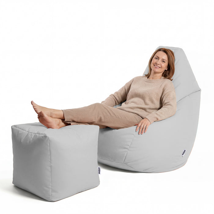Puff Sillón Bean Bag Grande BAG L Jive en tela para uso interior dim. 80 x 125 centímetros
