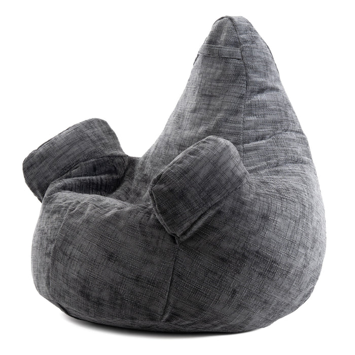 Pouf Poltrona Sacco Super Gigante XXL Ploof Avalon in tessuto Antimacchia Cannet per interno dim. Ø105 x H115 cm