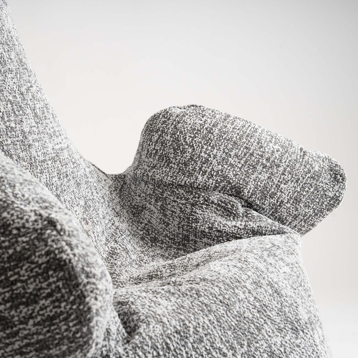 Pouf Poltrona Sacco Grande Ploof Avalon in tessuto Grisaglia per interno dim. Ø85 x H90 cm