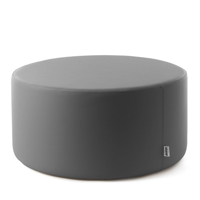 Avalon Tavolino Pouf cilindro rigido Similpelle Mamba Trendy Classe 1-IM Ignifugo per Interno ed Esterno. Dim: Ø90 cm X H40 cm