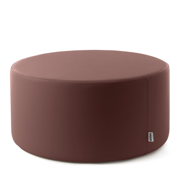 Avalon Pouf Rigido Cilindro Similpelle Mamba Trendy Classe 1-IM Ignifugo per Interno ed Esterno. Dim: Ø90 cm X H43 cm
