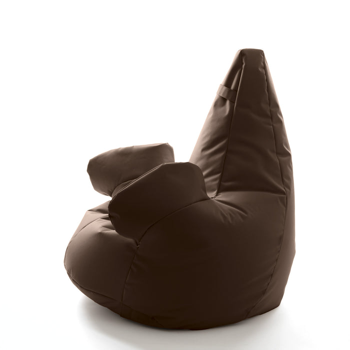Pouf poltrona sacco con braccioli Ploof, Avalon in tessuto poliestere Jive per interno Imbottito. Dim: Ø85 x H90 cm