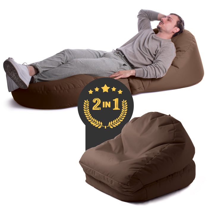 Avalon Pouf Poltrona/Letto Double Jive in tessuto Imbottito Made in Italy dim:  95X75 cm