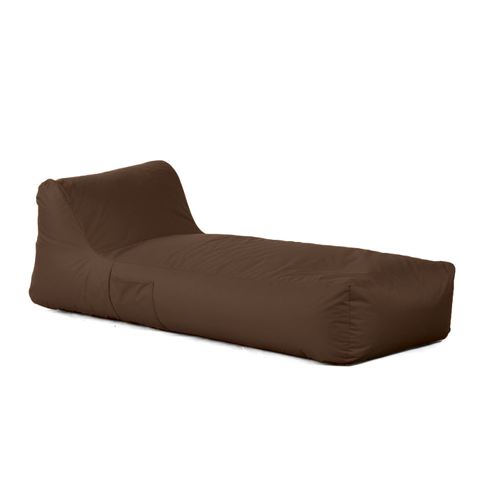 Pouf Lettino Gaia in tessuto Samba con sacca interna, antistrappo, impermeabile per esterno - dim 190x80 cm