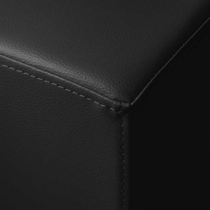 Avalon Pouf Rigid Rectangle Faux Leather Mamba Trendy Larg. 90 cm, Depth 45 cm, Height 43 cm