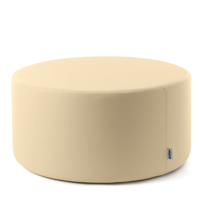 Avalon Tavolino Pouf cilindro rigido Similpelle Mamba Trendy Classe 1-IM Ignifugo per Interno ed Esterno. Dim: Ø90 cm X H40 cm