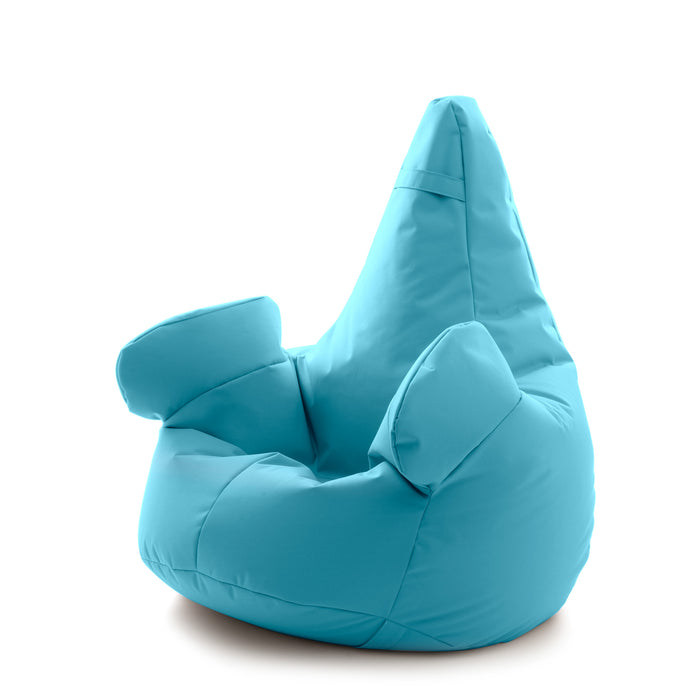 Pouf poltrona sacco con braccioli Ploof, Avalon in tessuto poliestere Jive per interno Imbottito. Dim: Ø85 x H90 cm