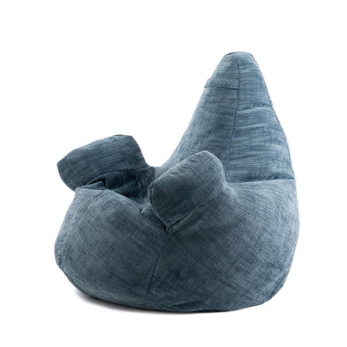Pouf Poltrona Sacco Gigante XL Ploof Avalon in tessuto Antimacchia Cannet per interno dim. Ø95 x H105 cm