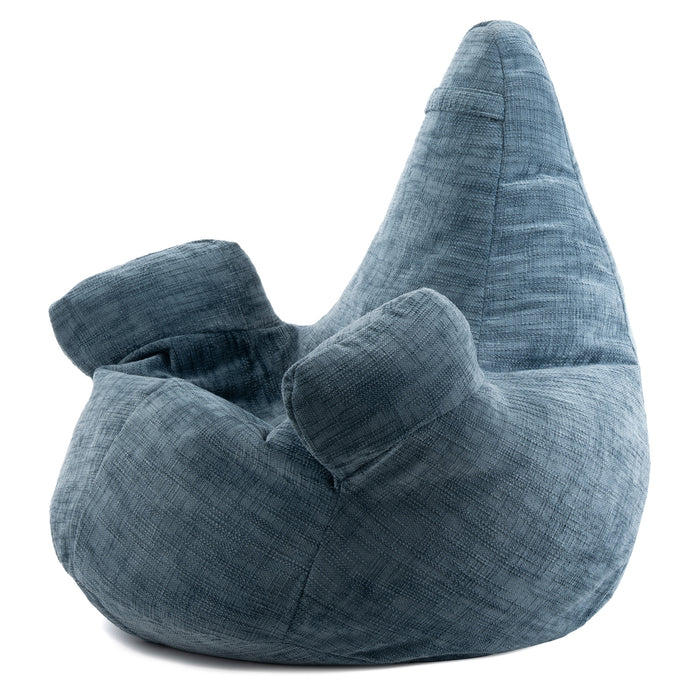Pouf Poltrona Sacco Super Gigante XXL Ploof Avalon in tessuto Antimacchia Cannet per interno dim. Ø105 x H115 cm